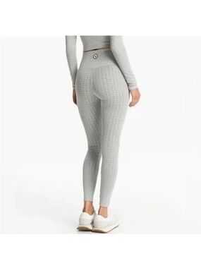 Vuori Light Gray Textured High-Waist Leggings